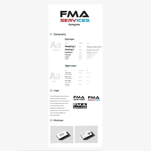 style guide voor fma